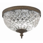 Crystorama 2 Light Crystal Flush Mount - 10W x 8H x 10D