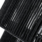 Cynthia 4-Light Black Rattan Drum Chandelier Light - 22''W