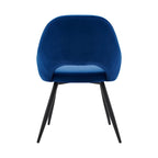 Belvoir Velvet Dining Chair with Metal Legs (Blue Velvet)