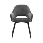 Belvoir Velvet Dining Chair with Metal Legs (Grey Velvet)