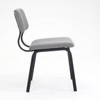 Charlecote Set of 2 Fluted Dining Chairs (Light Grey Linen)