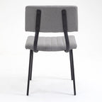 Charlecote Set of 2 Fluted Dining Chairs (Light Grey Linen)