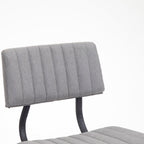 Charlecote Set of 2 Fluted Dining Chairs (Light Grey Linen)