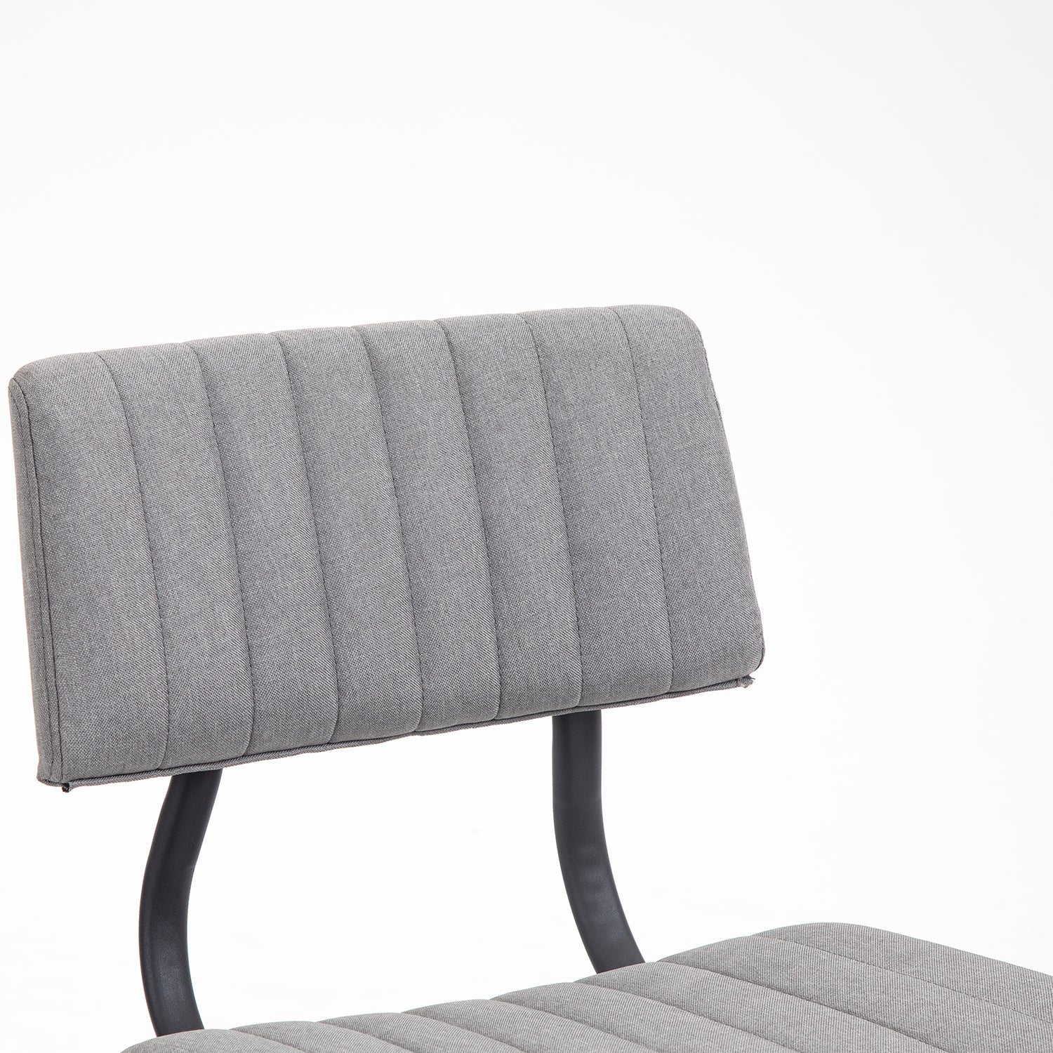 Charlecote Set of 2 Fluted Dining Chairs (Light Grey Linen)