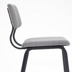 Charlecote Set of 2 Fluted Dining Chairs (Light Grey Linen)