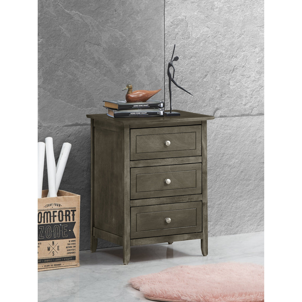 Daniel 3-drawer Transitional Wooden Nightstand