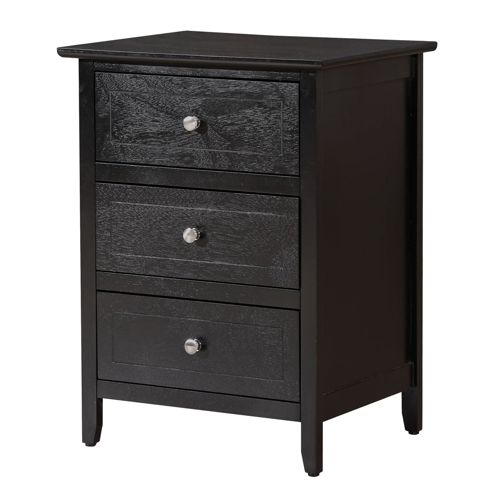 Daniel 3-drawer Transitional Wooden Nightstand