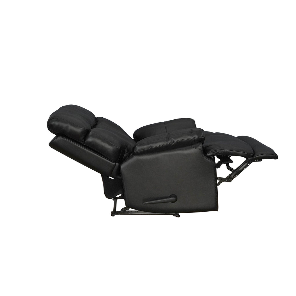 Davin Top Grain Leather Genuine leather Brown Extendable Footrest Manual Recliner