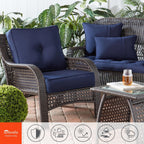 Sunbrella 2-Piece Premium Deep Seat Outdoor Cushion Set