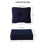 Sunbrella 2-Piece Premium Deep Seat Outdoor Cushion Set