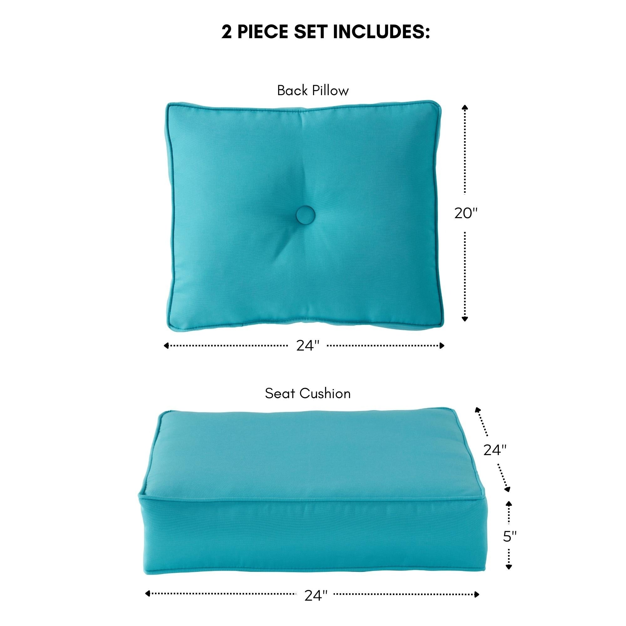 Sunbrella 2-Piece Premium Deep Seat Outdoor Cushion Set