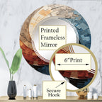 Designart Collaged Spiral Abstract Modern Wall Mirror