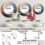 Designart Collaged Spiral Abstract Modern Wall Mirror