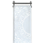 Distressed Ivory White Wood Flower Wall Art with Black Accents (Set of 2)