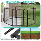 Dog Playpen Pet Dog Fence, 32 Height 8 Panels Metal Dog Pen