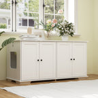 Double Pet Privacy Washroom Cat Litter Box Concealment Furniture