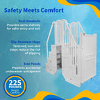 Easy Pool Step Entry System w/ Gate - 32.5 in. W x 82.5 in. D x 81 in. H