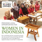 EcoDecors, Bench, Shower Stool, Shower Seat, Shower Chair for Inside Shower, Small Bench, Teak Shower Bench, Shower Foot Rest