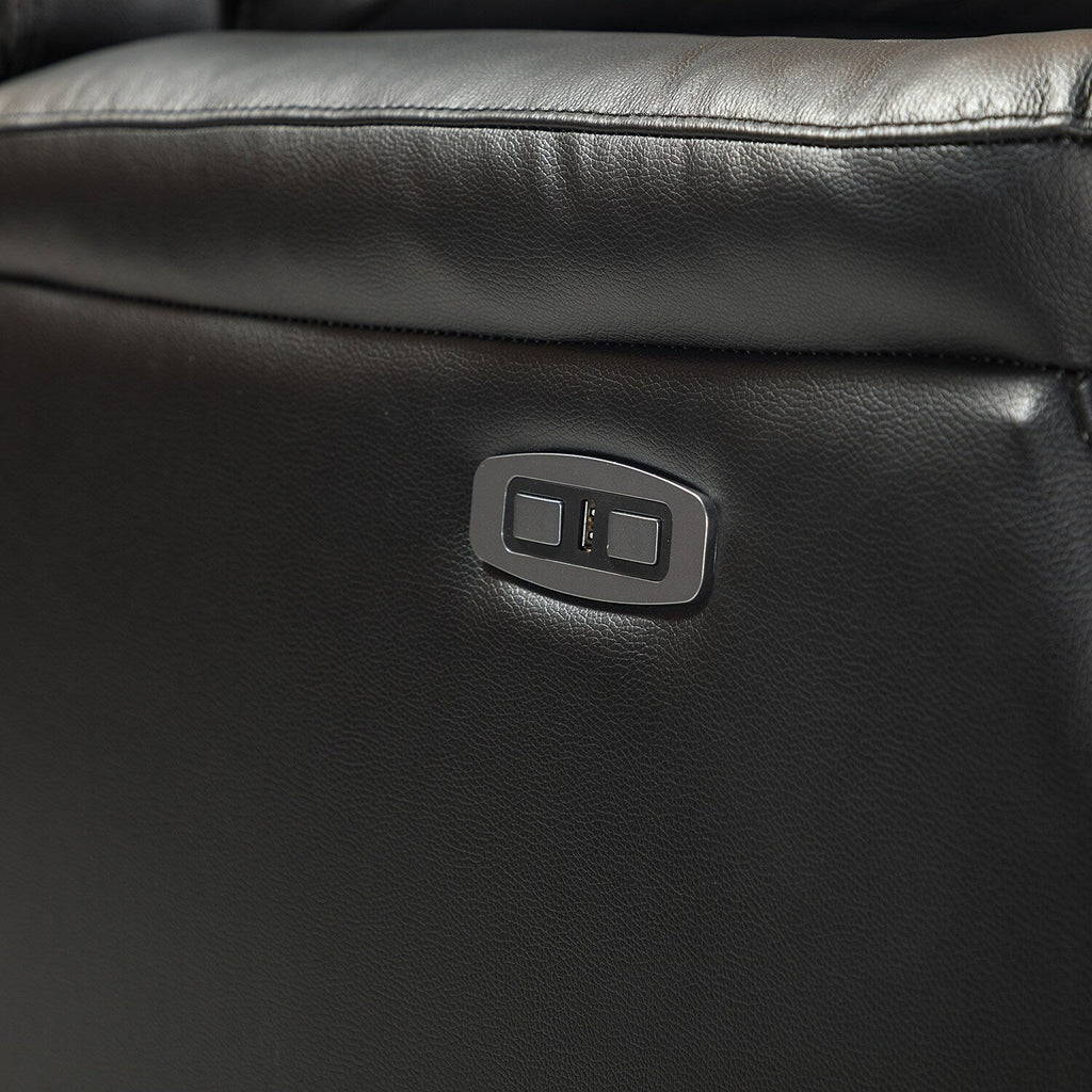 Eduardo Genuine Leather Power Recliner with USB Port Set of 2