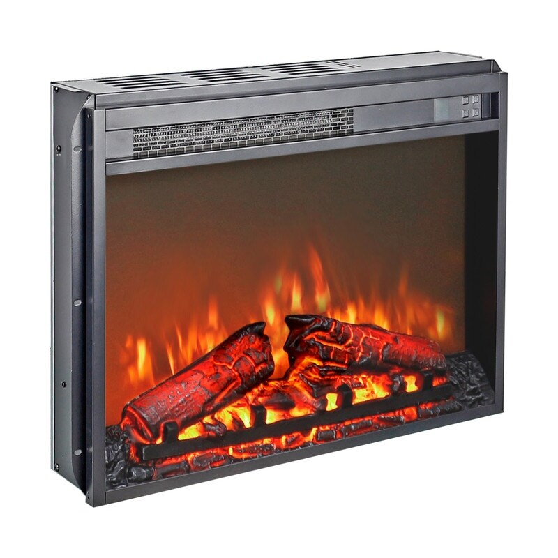 Electric Fireplace Insert with Adjustable Heating, Brightness, Timer and Overheat Protection, 1400W, CSA Listed