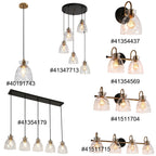 Elisie Mid-century Modern Pendant Light 1-Light Waterfall Glass Hammered Dome Kitchen Island Lighting Dining Room