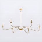 6-Light Classic French Minialist Chandelier with Candle-Style Lighting