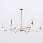 6-Light Classic French Minialist Chandelier with Candle-Style Lighting