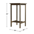 Emilio Wood Bar Table and Chair Dining Set