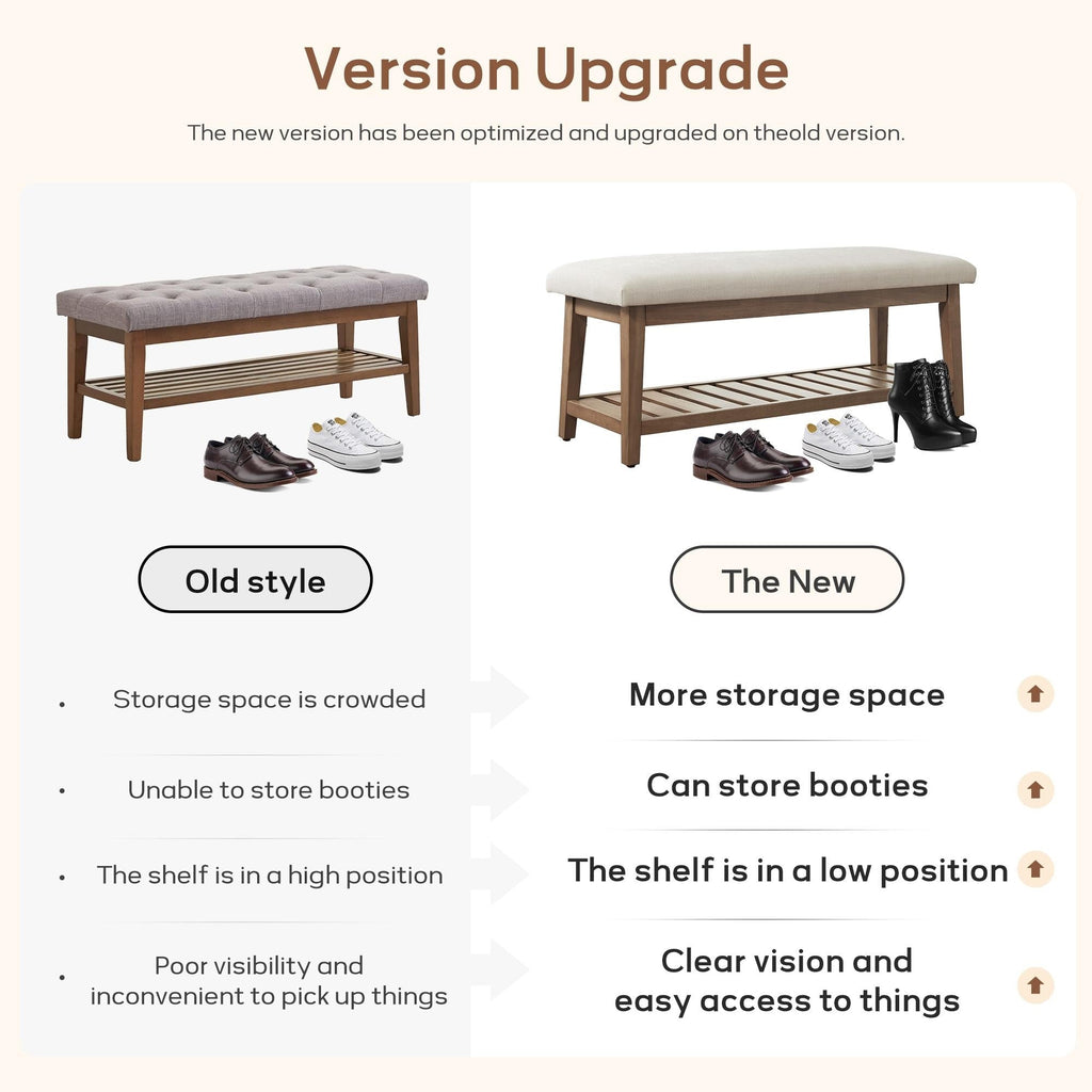 Entryway Shoe Bench Storage Bench Upholstered Bench