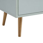 Anya Woven Rattan Chest of 3 Drawer in Mint Colour