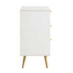 Anya Woven Rattan Chest of 3 Drawers in White