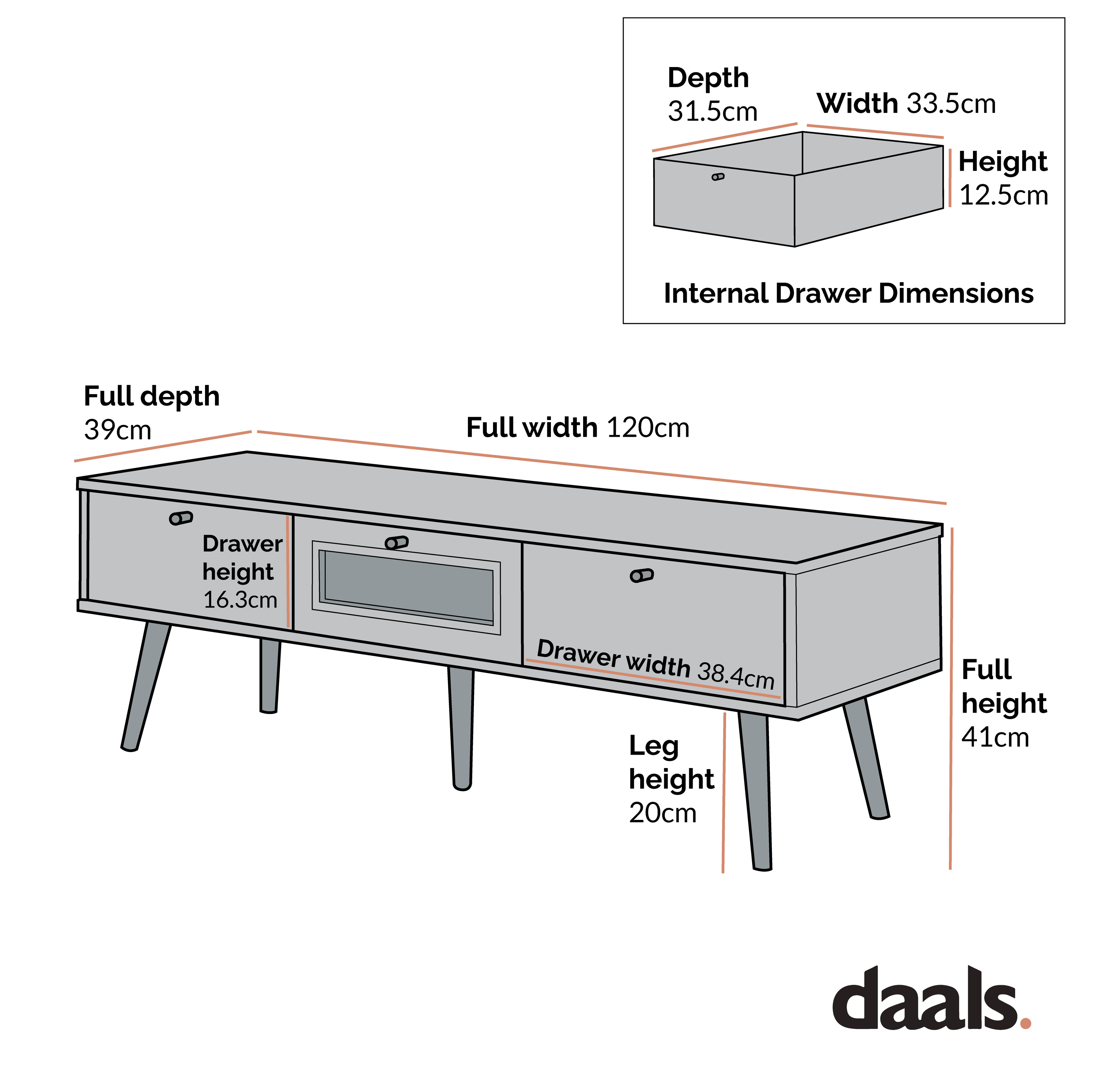 Anya Woven Rattan 3-Drawer TV Unit in Natural