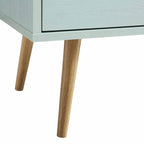 Anya Woven Rattan 3-Drawer TV Unit in Mint