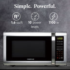 Farberware 1.6 Cu. Ft. Microwave Oven, Brushed Stainless Steel