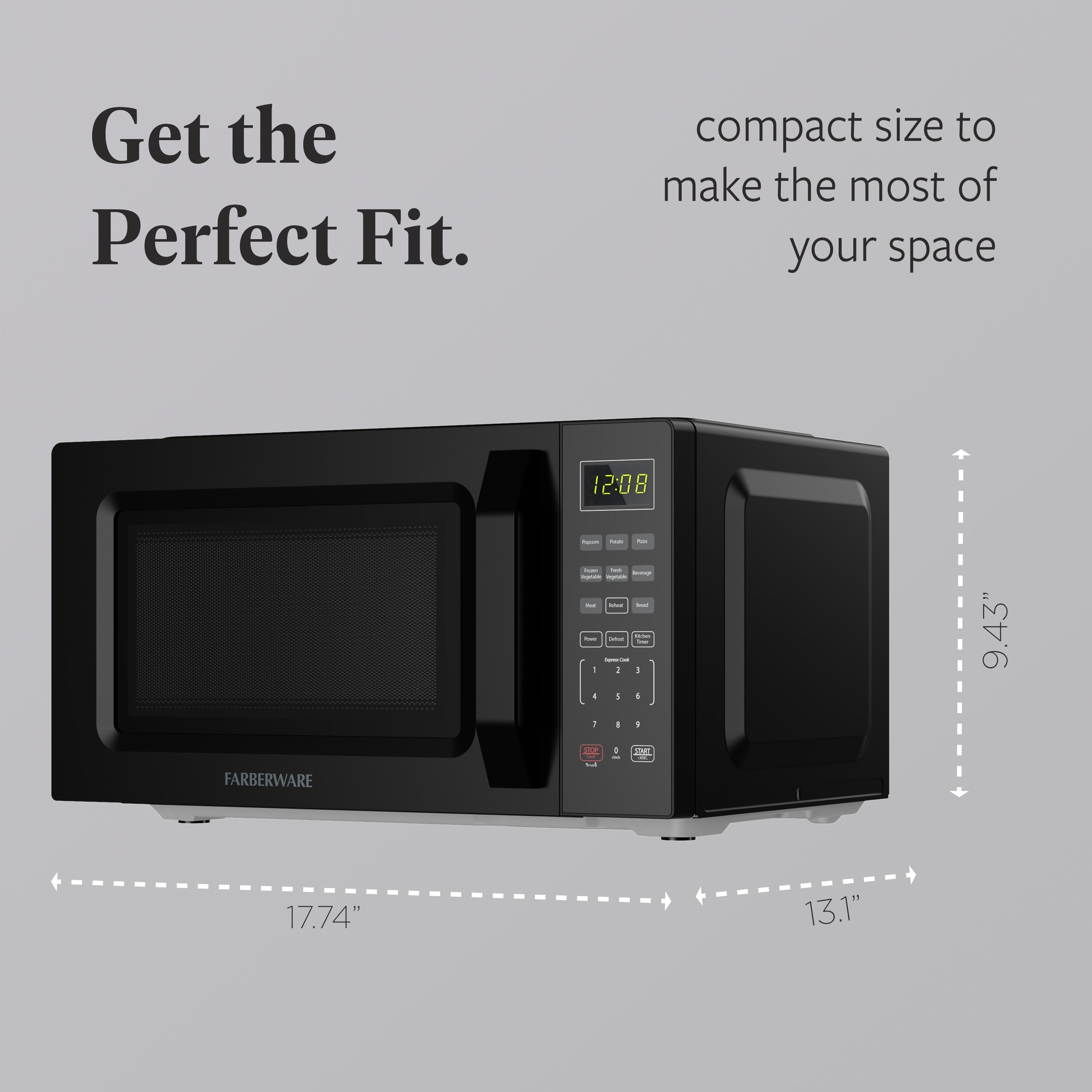 Farberware 700-Watt Compact Countertop Microwave