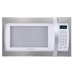 Farberware Professional 1.3 Cu. Ft. 1100-Watt Microwave Oven with Smart Sensor Cooking, White and Platinum