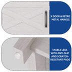 Farmhouse TV Stand for up to 65 TV with Doors and Open Shelves Media Console Power Outlet