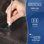 Farmhouse TV Stand for up to 65 TV with Doors and Open Shelves Media Console Power Outlet