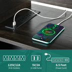 Farmhouse TV Stand for up to 65 TV with Doors and Open Shelves Media Console Power Outlet