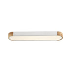 Farmhouse Wood Long Oval Dimmable LED Flush Mount - 37 3000k/6000k