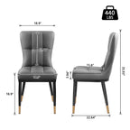 Faux Leather Upholstered Dining Chairs Set of 2/4