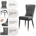 Faux Leather Upholstered Dining Chairs Set of 2/4