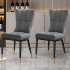 Faux Leather Upholstered Dining Chairs Set of 2/4