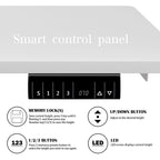 Futzca Height Adjustable Electric Standing Desk Sit Stand Computer Stand up Desk with Splice Board