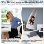 Futzca Height Adjustable Electric Standing Desk Sit Stand Computer Stand up Desk with Splice Board