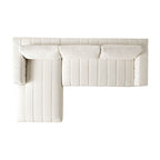 Belsize Beige Boucle Sofa with Wooden Base, Large Chaise Left Hand Facing