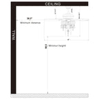 Garlow Matte Black 5-blade Lighted Ceiling Fan with Crystal Flower Cups Chandelier (includes Remote) - 52-inches Diameter