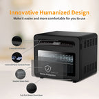 Geek Chef 26 QT Steam Air Fryer Toast Oven Combo , 50 Cooking Presets ,Black Stainless Steel