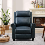 Genuine Leather Push Back Recliner Chair with Comfortable Arms and Back
