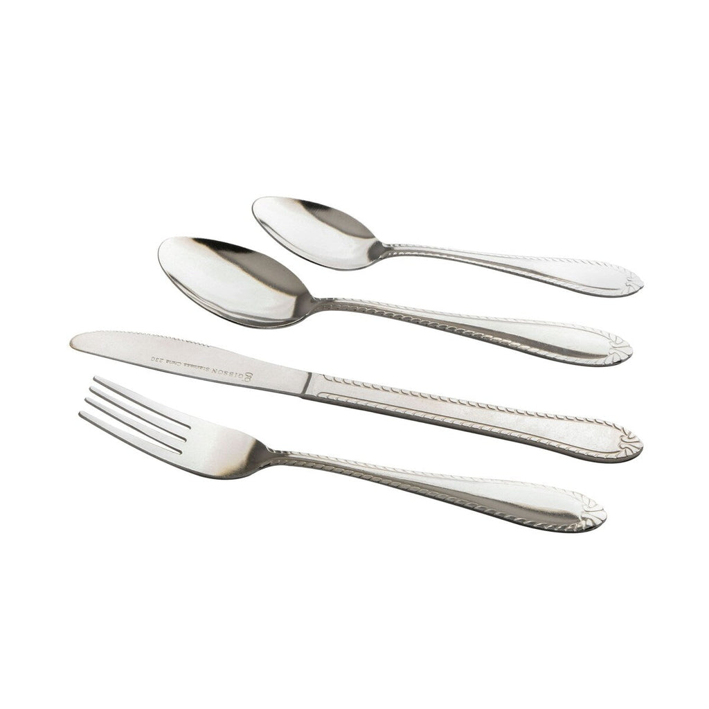 Gibson Home All U Need 60 Piece Plates, Bowls, Glassware, Forks, Spoons, and Knives (Service for 6) Dinnerware Set
